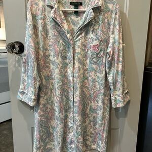 Ralph Lauren Casual Blue and Pink Button Down Shirt